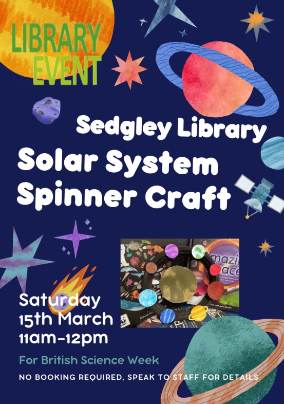 Sedgley Library - Solar System Spinner Craft